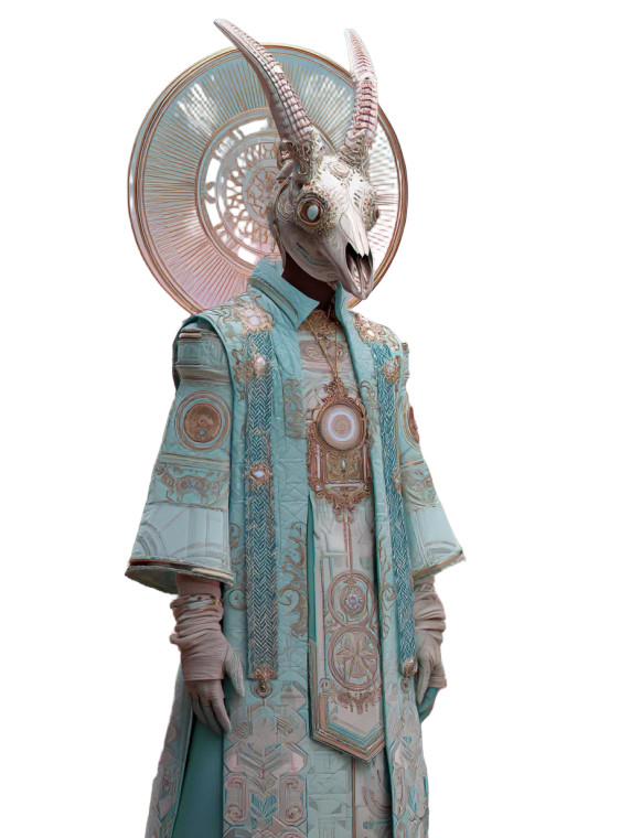 Divine Humanoid Entity Vinyl Car Decal Sticker – Waterproof & UV-Resistant 8"