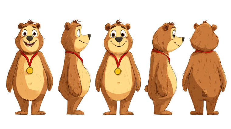 Cartoon Bear Sheet Vinyl Car Decal Sticker – Waterproof & UV-Resistant 8"