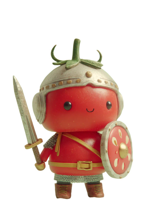 Tomato Knight Vinyl Car Decal Sticker – Waterproof & UV-Resistant 8"