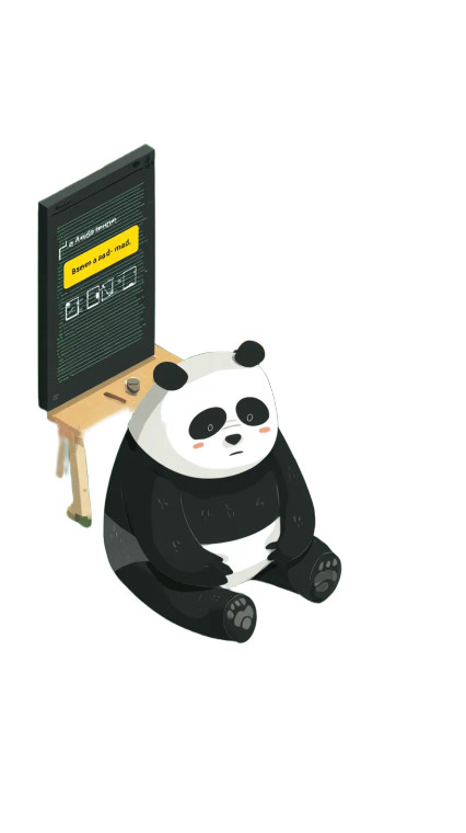 Coding Panda Vinyl Car Decal Sticker – Waterproof & UV-Resistant 8"