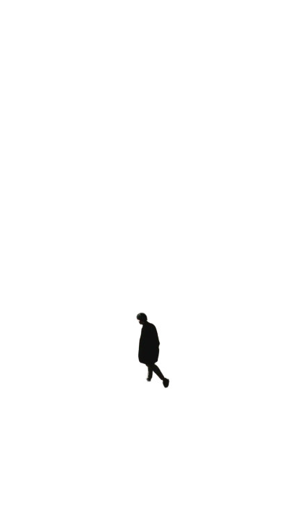 Solitary Figure Walking Vinyl Car Decal Sticker – Waterproof & UV-Resistant 8"