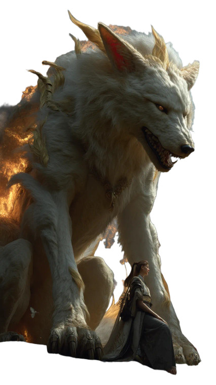 Nine-Tailed Fox Kaiju Vinyl Car Decal Sticker – Waterproof & UV-Resistant 8"