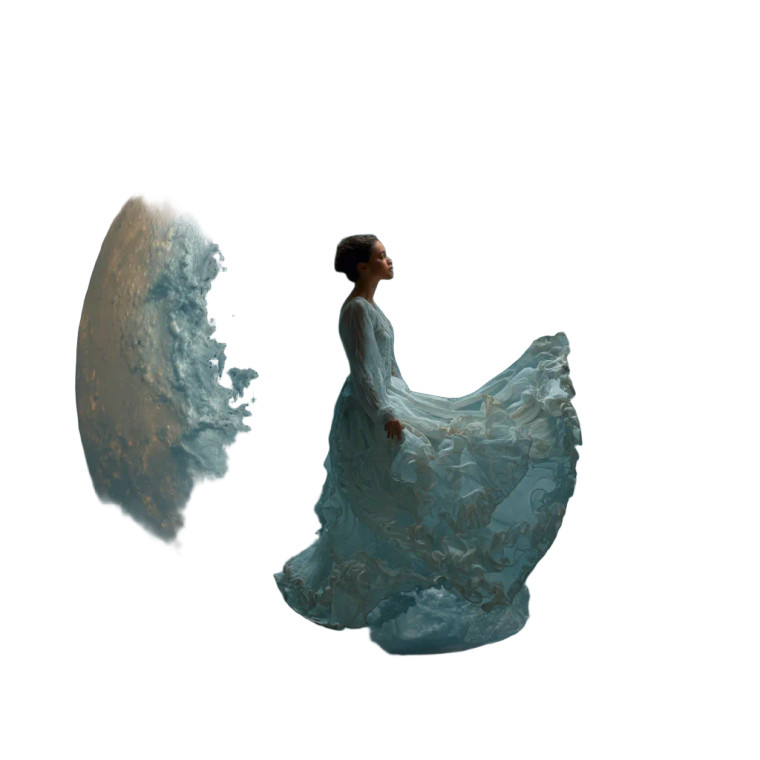 Moonlit Surrealism Vinyl Car Decal Sticker – Waterproof & UV-Resistant 8"