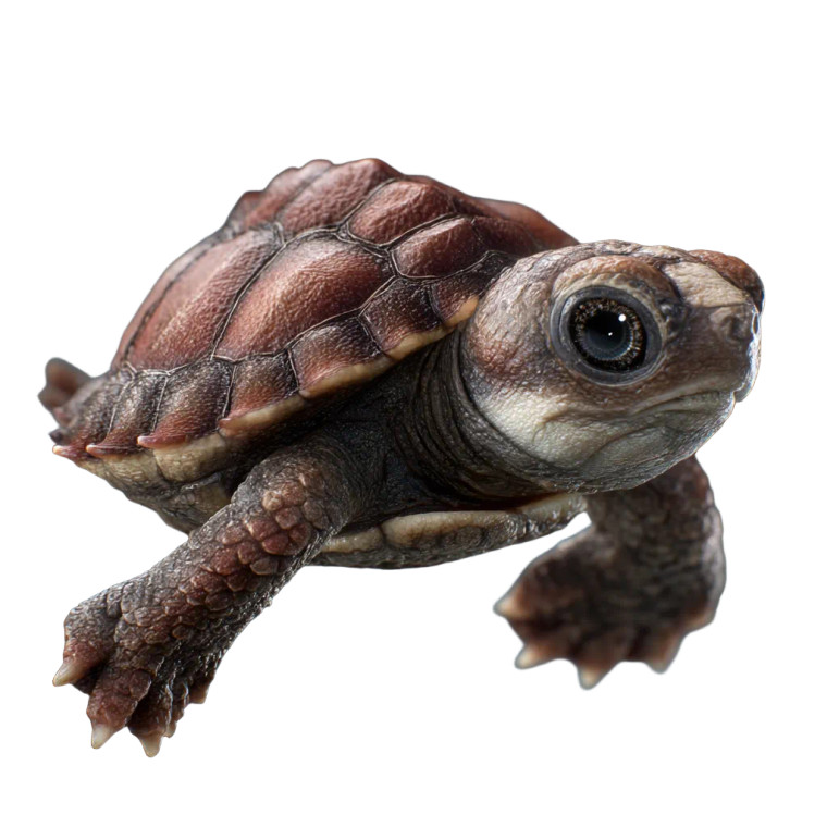 Baby Turtle Vinyl Car Decal Sticker – Waterproof & UV-Resistant 8"