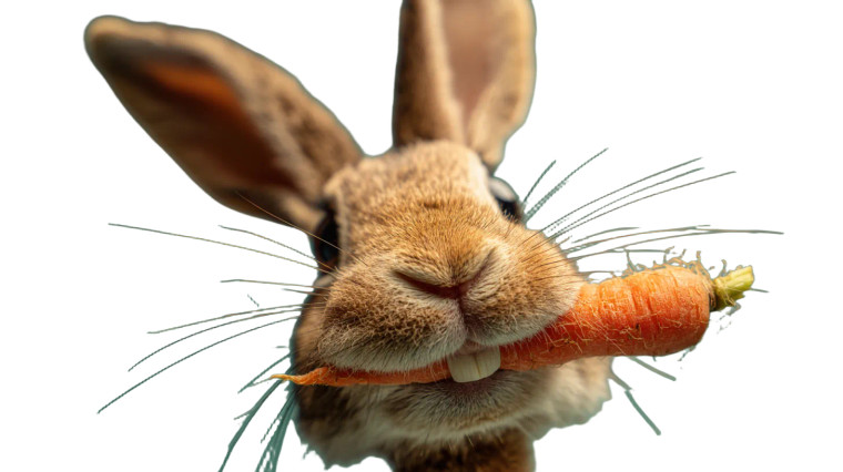 Curious Rabbit Portrait Vinyl Car Decal Sticker – Waterproof & UV-Resistant 8"