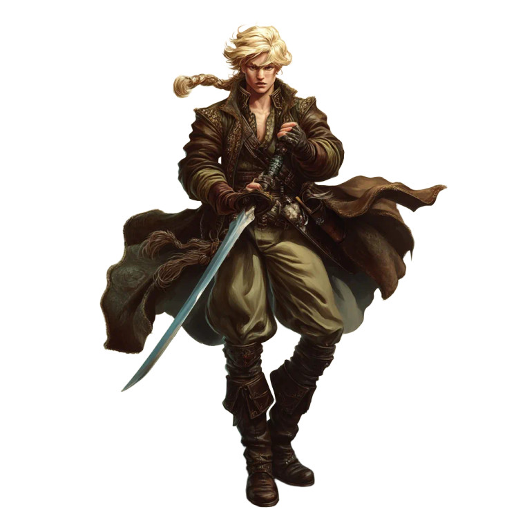 Blond Dnd Warrior Vinyl Car Decal Sticker – Waterproof & UV-Resistant 8"