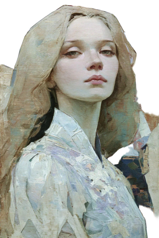 Elegant Sad Woman V2 Vinyl Car Decal Sticker – Waterproof & UV-Resistant 8"