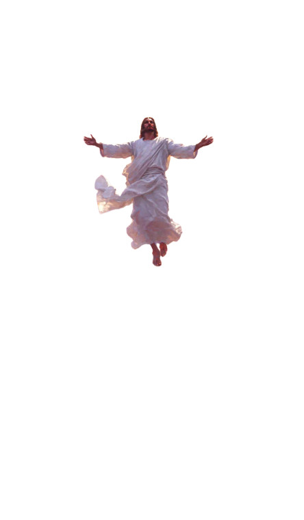 Floating Jesus V2 Vinyl Car Decal Sticker – Waterproof & UV-Resistant 8"