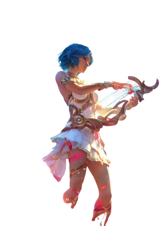 Enchanteress Playing Lyre Vinyl Car Decal Sticker – Waterproof & UV-Resistant 8"