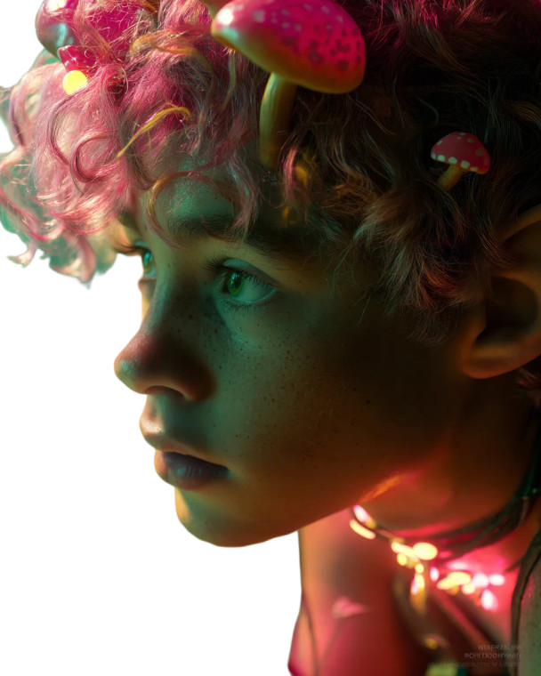 Pink-Haired Faun Boy Vinyl Car Decal Sticker – Waterproof & UV-Resistant 8"