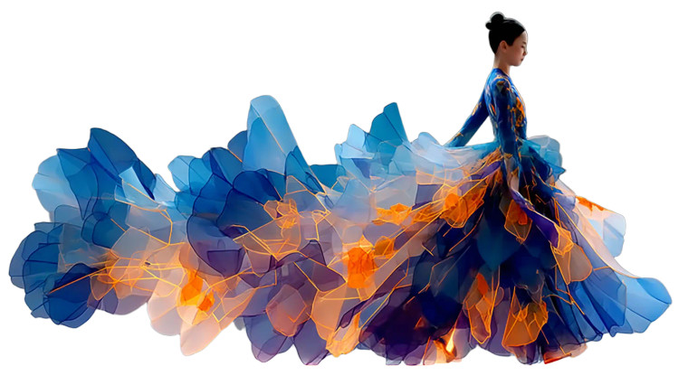 Chinese Dancer Illustration V2 Vinyl Car Decal Sticker – Waterproof & UV-Resistant 8"