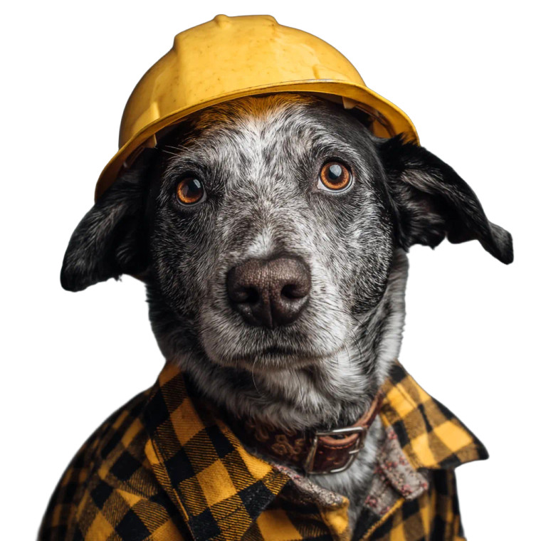 Dog In Attire Vinyl Car Decal Sticker – Waterproof & UV-Resistant 8"