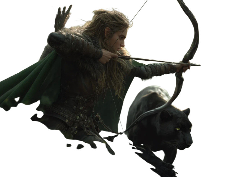 Feral Elf Ranger Vinyl Car Decal Sticker – Waterproof & UV-Resistant 8"