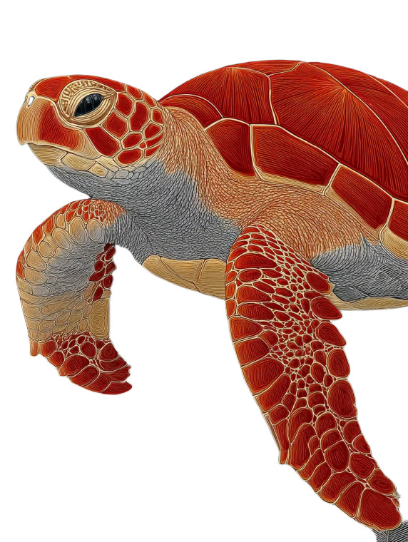 Giant Sea Turtle Vinyl Car Decal Sticker – Waterproof & UV-Resistant 8"