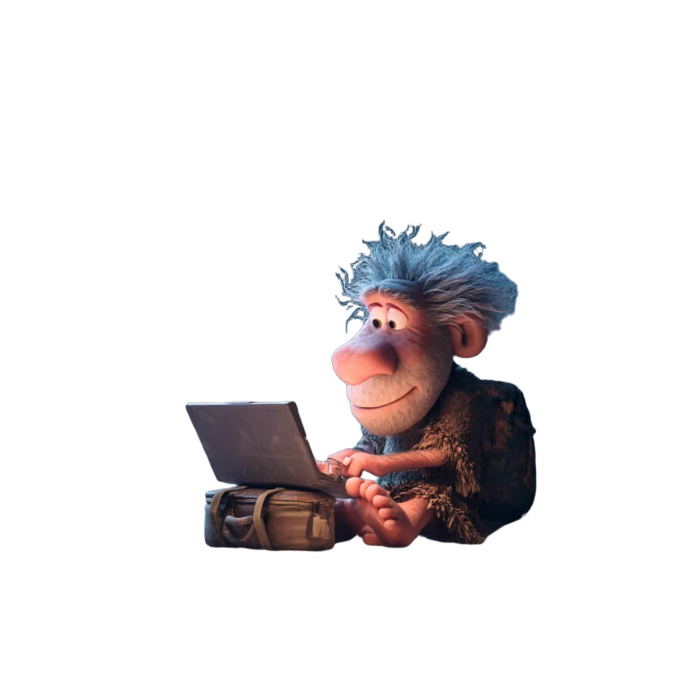 Neanderthal Einstein Vinyl Car Decal Sticker – Waterproof & UV-Resistant 8"