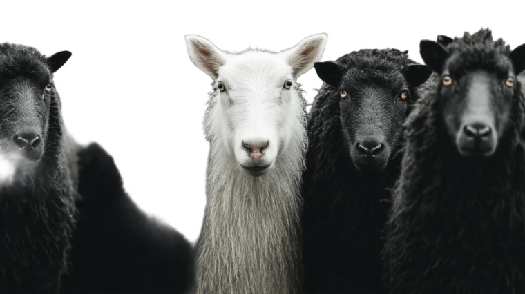 Black Sheep Flock Vinyl Car Decal Sticker – Waterproof & UV-Resistant 8"