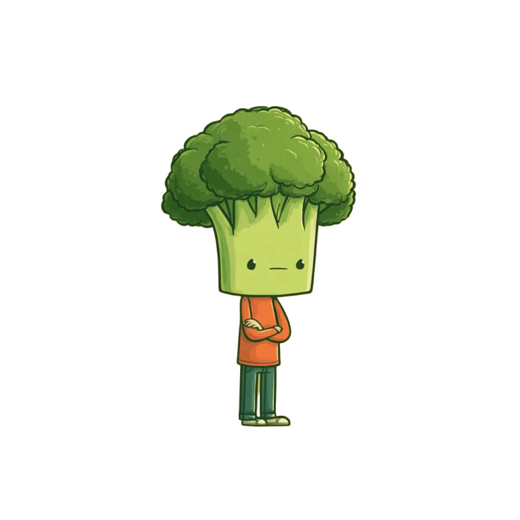 Broccoli Head V2 Vinyl Car Decal Sticker – Waterproof & UV-Resistant 8"