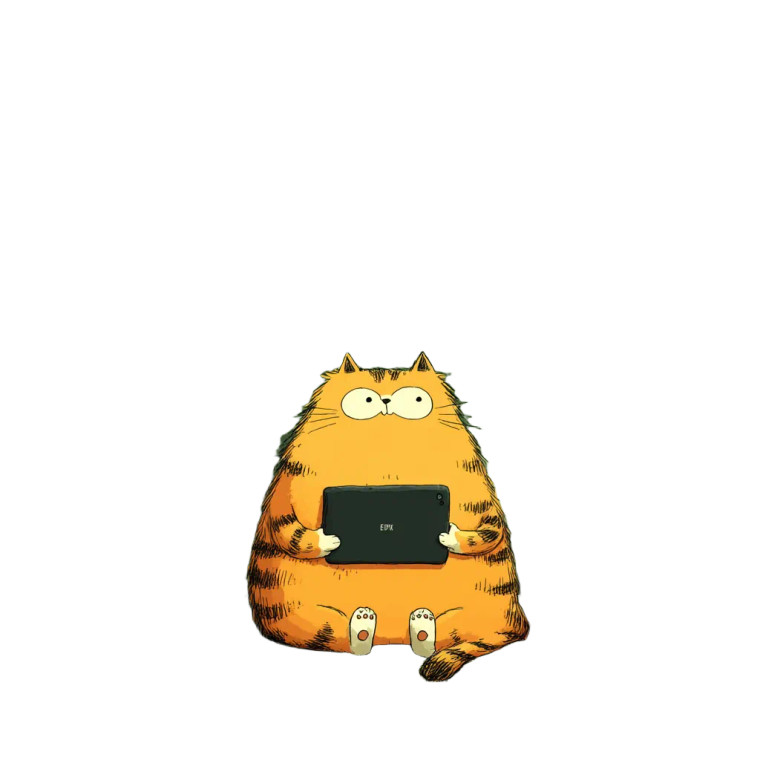 Adorable Tech Cat Vinyl Car Decal Sticker – Waterproof & UV-Resistant 8"