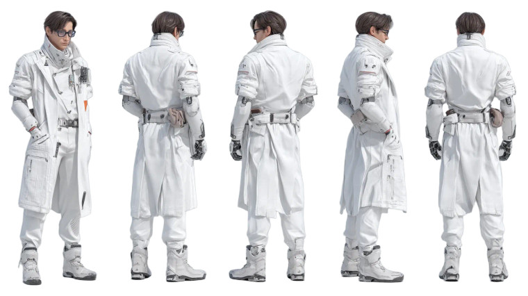 Japanese Scientist Character Vinyl Car Decal Sticker – Waterproof & UV-Resistant 8"