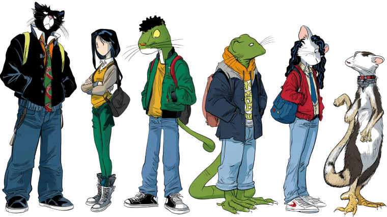 Anthropomorphic Teen Animals Vinyl Car Decal Sticker – Waterproof & UV-Resistant 8"