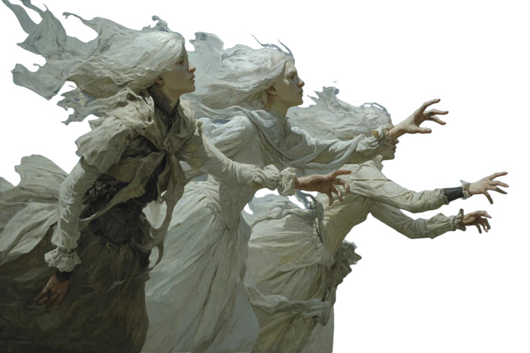 Ghostly Trio Vinyl Car Decal Sticker – Waterproof & UV-Resistant 8"