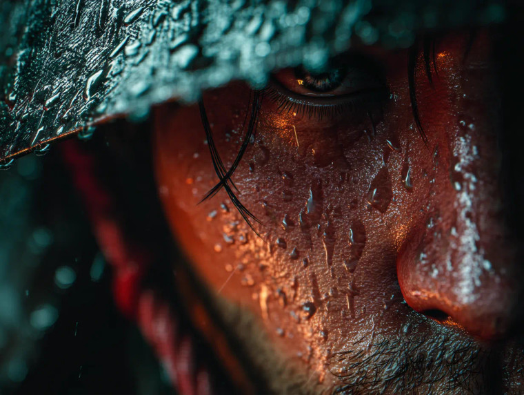 Samurai In Rain V3 Vinyl Car Decal Sticker – Waterproof & UV-Resistant 8"