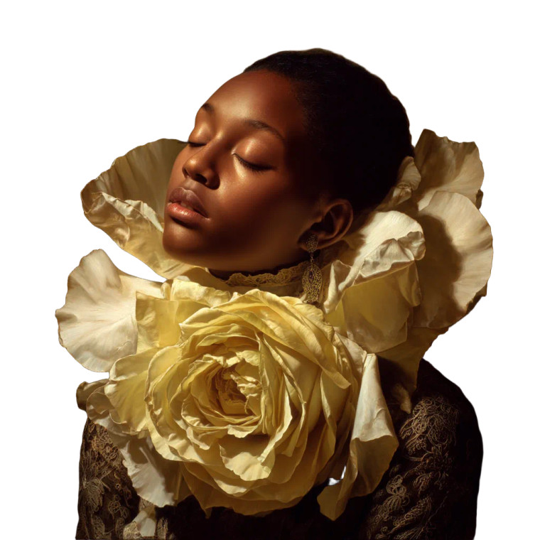 Woman In Rose Vinyl Car Decal Sticker – Waterproof & UV-Resistant 8"