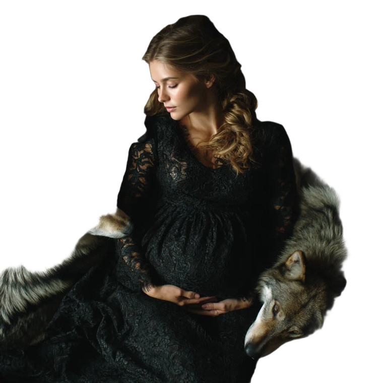 Pregnant Among Wolves Vinyl Car Decal Sticker – Waterproof & UV-Resistant 8"