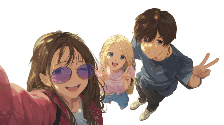 Fantasy Selfie Group Vinyl Car Decal Sticker – Waterproof & UV-Resistant 8"