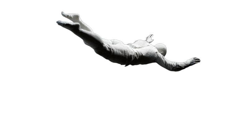 Falling Human Model Vinyl Car Decal Sticker – Waterproof & UV-Resistant 8"