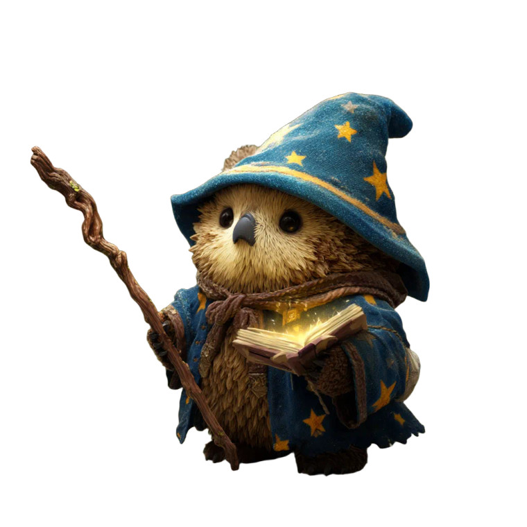 Wizard Owlbear Teddy Vinyl Car Decal Sticker – Waterproof & UV-Resistant 8"