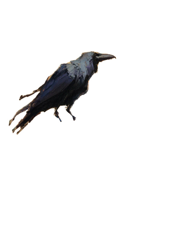 Crow On Post Vinyl Car Decal Sticker – Waterproof & UV-Resistant 8"