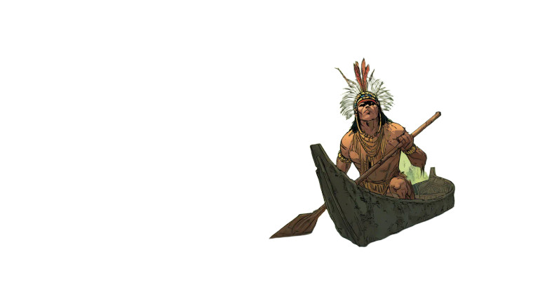 Amazonian Warrior Canoe Vinyl Car Decal Sticker – Waterproof & UV-Resistant 8"
