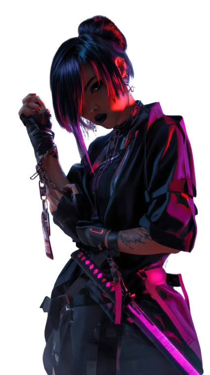 Cyberpunk Vampire V2 Vinyl Car Decal Sticker – Waterproof & UV-Resistant 8"