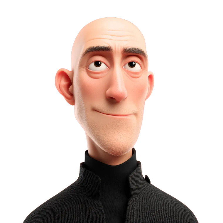 3D Man Avatar Vinyl Car Decal Sticker – Waterproof & UV-Resistant 8"