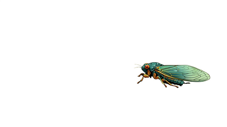 Cicada On Tree Vinyl Car Decal Sticker – Waterproof & UV-Resistant 8"