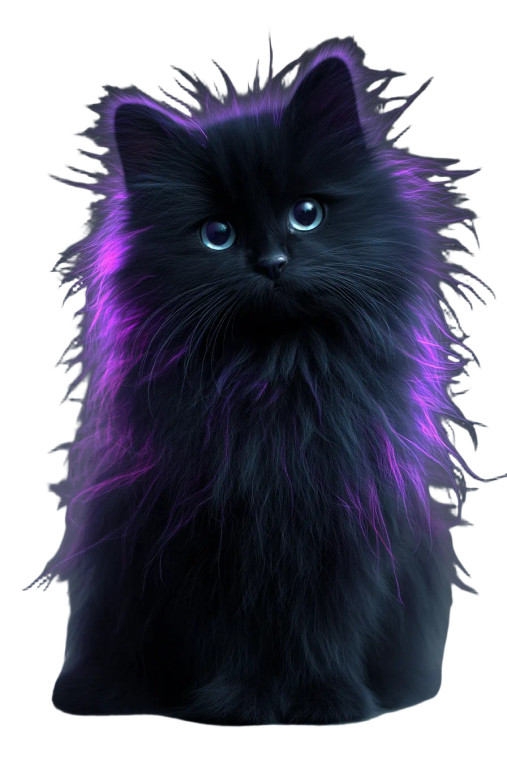 Bioluminescent Black Animal Vinyl Car Decal Sticker – Waterproof & UV-Resistant 8"