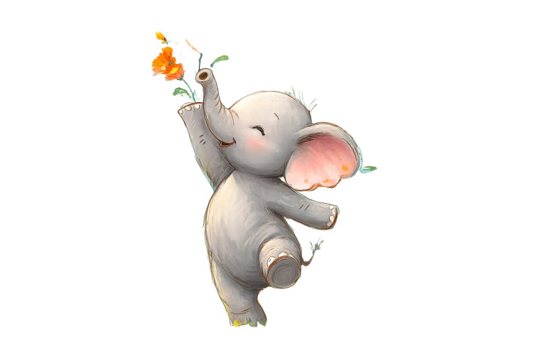 Joyful Dancing Elephant Vinyl Car Decal Sticker – Waterproof & UV-Resistant 8"