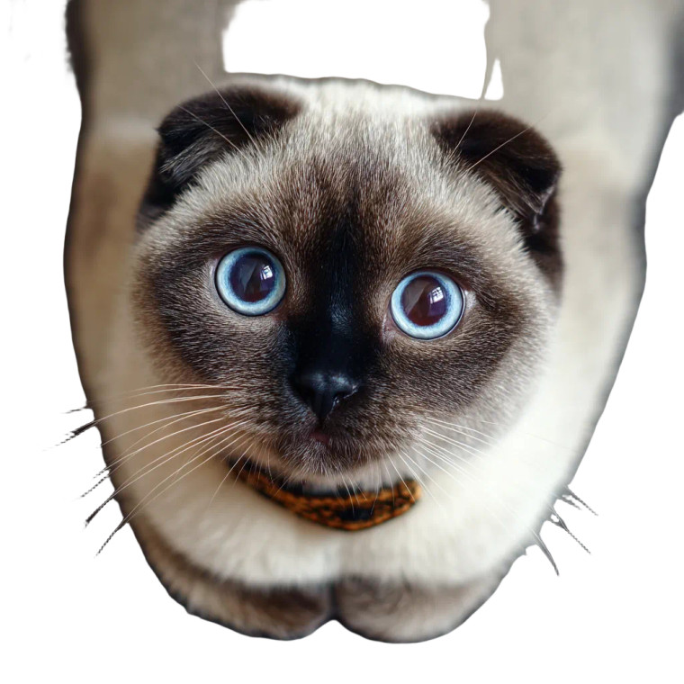 Siamese Scottish Fold Vinyl Car Decal Sticker – Waterproof & UV-Resistant 8"