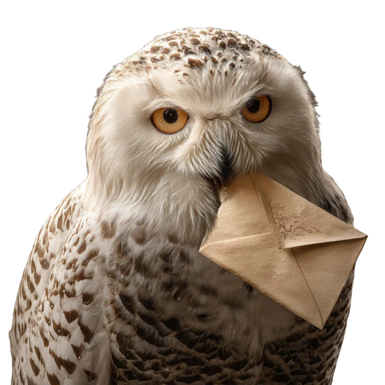 Snowy Owl Letter Vinyl Car Decal Sticker – Waterproof & UV-Resistant 8"