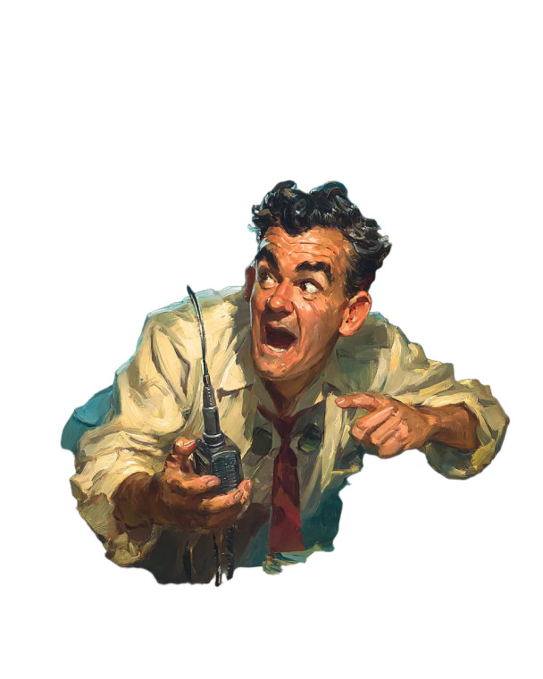 Excited Sailor Shouting Vinyl Car Decal Sticker – Waterproof & UV-Resistant 8"