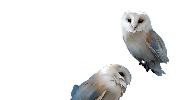 Fluffy Barn Owls Vinyl Car Decal Sticker – Waterproof & UV-Resistant 8"