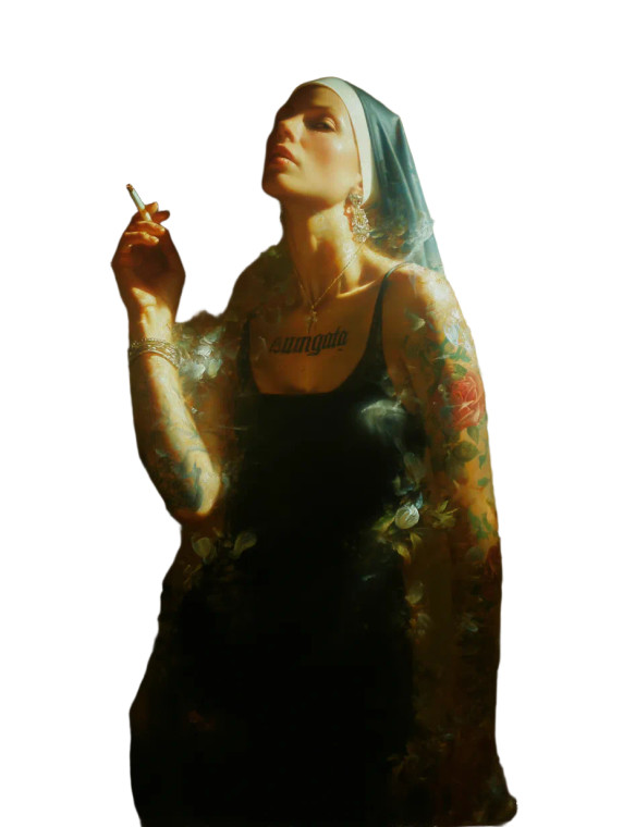 Rebellious Woman Vinyl Car Decal Sticker – Waterproof & UV-Resistant 8"