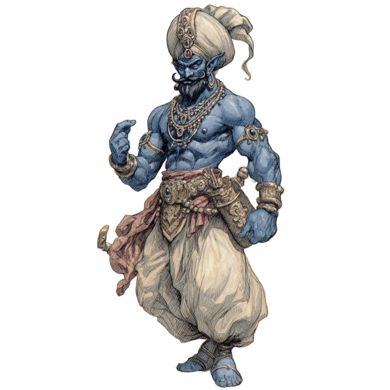 Mystic Djinn Vinyl Car Decal Sticker – Waterproof & UV-Resistant 8"