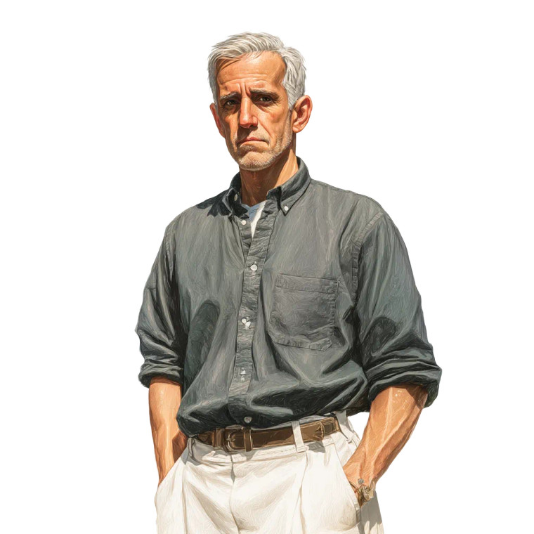 Traditional Older Man Vinyl Car Decal Sticker – Waterproof & UV-Resistant 8"