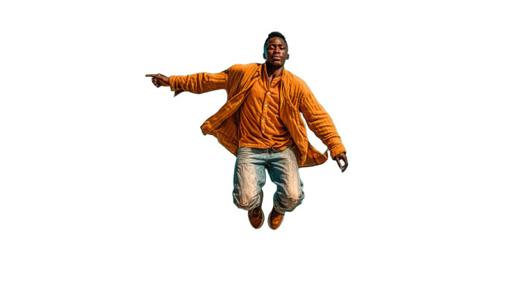 Dynamic Mid-Jump Pose Vinyl Car Decal Sticker – Waterproof & UV-Resistant 8"