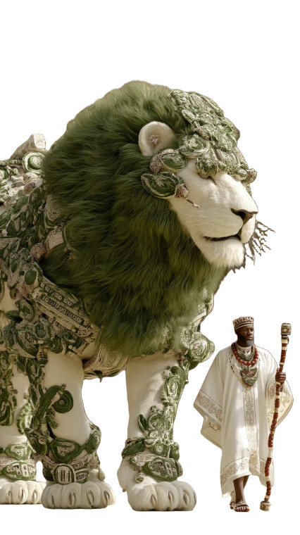 Yoruba King And Lion Vinyl Car Decal Sticker – Waterproof & UV-Resistant 8"