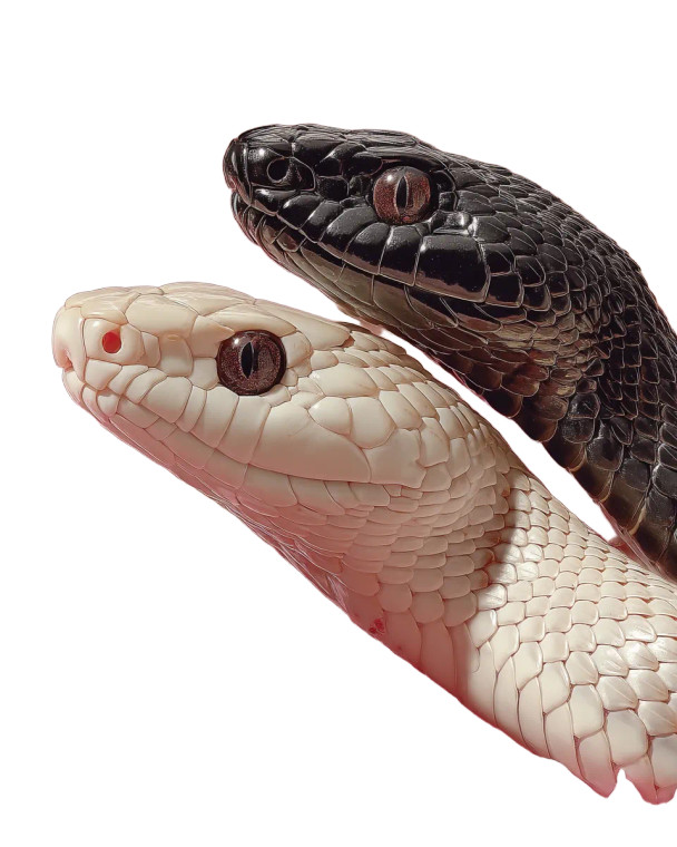 Snakes And Sakura Vinyl Car Decal Sticker – Waterproof & UV-Resistant 8"