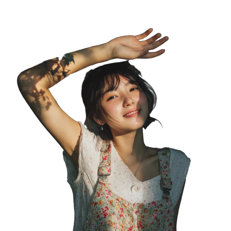 Smiling Chinese Girl V2 Vinyl Car Decal Sticker – Waterproof & UV-Resistant 8"