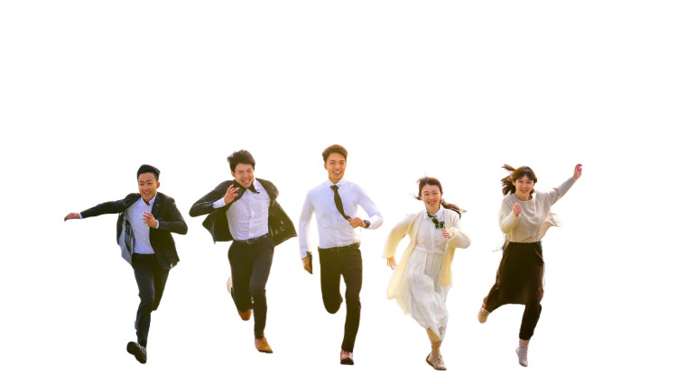 Happy Office Workers V2 Vinyl Car Decal Sticker – Waterproof & UV-Resistant 8"